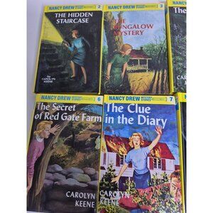 Lot Of 8 Nancy Drew Books Mystery Flashlight Hard Cover Series 2 Thru 9